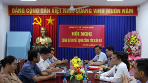 xã Thống Nhất Lễ công bố quyết định công tác cán bộ