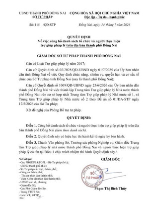 QUYẾT ĐỊNH Về việc công bố danh sách tổ chức và người thực...