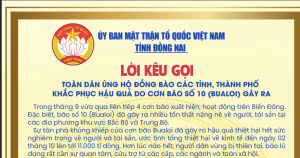 Lời Kêu gọi Toàn dân Ủng hộ Đồng bào Khắc phục Hậu quả Bão số 10 (Bualoi)