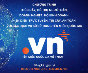 Chương trình hiện diện trực tuyến với tên miền quốc gia '.vn
