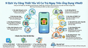 Công an xã Thuận Lợi thông báo việc triển khai 09 dịch vụ công thiết yếu trên ứng dụng VNeID