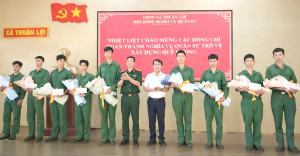 Xã Thuận Lợi đón nhận 27 quân nhân xuất ngũ trở về địa phương