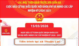 Lộ trình và các mốc triển khai công tác bầu cử tại xã Thuận Lợi