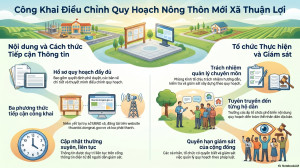 Xã Thuận Lợi công bố, công khai điều chỉnh cục bộ quy hoạch nông thôn mới