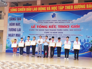 HỌC SINH TRƯỜNG TH&THCS THUẬN LỢI ĐẠT GIẢI KHUYẾN KHÍCH VỚI MÔ HÌNH “MÔ PHỎNG BÁO ĐỘNG NHÀ VỆ SINH”