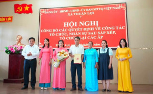 Xã Thuận Lợi kiện toàn bộ máy các ấp sau sắp xếp.