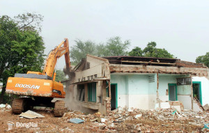 Công trình đầu tiên bị cưỡng chế thu hồi đất tại Khu công nghiệp Biên Hòa 1. Ảnh: Biên Hùng