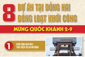 [Infographic] Hôm nay 19-8, đồng loạt khởi công, khánh thành, động thổ 8 công trình, dự án tại Đồng Nai mừng Quốc khánh 2-9