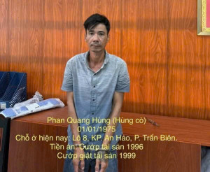 Công an phường Trấn Biên đã bắt giữ thành công một đối tượng truy nã về tội danh “ lừa đảo chiến đoạt tài sản"