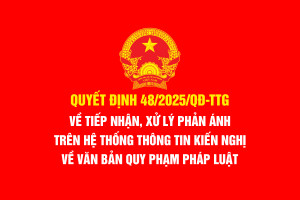 Quyết định 48/2025/QĐ-TTg về tiếp nhận, xử lý phản ánh trên Hệ thống thông tin kiến nghị về văn bản quy phạm pháp luật?