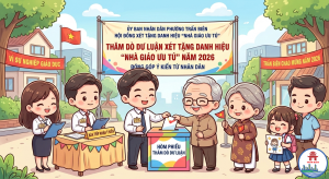 Tổ chức thăm dò dư luận phục vụ việc xét tặng danh hiệu “Nhà giáo Ưu tú” phường Trấn Biên năm 2026
