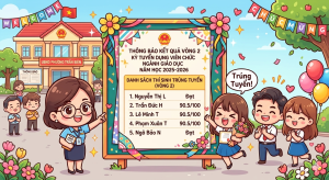 Thông báo kết quả vòng 2 kỳ tuyển dụng viên chức ngành giáo...