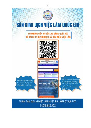 Triển khai sử dụng Sàn giao dịch việc làm quốc gia (phiên bản thử nghiệm)