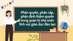 Phân định thẩm quyền trong lĩnh vực giáo dục