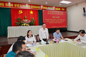 Hội nghị Thường trực Đảng ủy xã Trảng Bom làm việc với các đồng chí Bí thư Chi bộ và các đồng chí Trưởng ấp trực thuộc xã