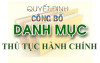 Công bố Danh mục thủ tục hành chính thuộc phạm vi chức năng...