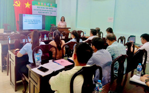 Tập huấn nghiệp vụ ủy thác cho vay đối với các tổ chức chính trị - xã hội nhận ủy thác cấp xã