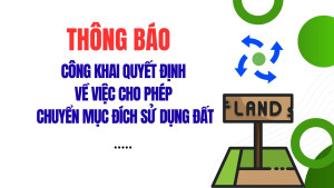 Quyết định về việc cho phép chuyển mục đích sử dụng đất:  bà...