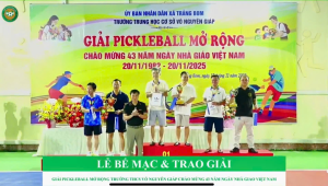 Trường THCS Võ Nguyên Giáp tổ chức Giải Pickleball mở rộng chào mừng 43 năm ngày Nhà giáo Việt Nam