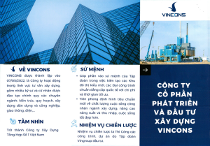 Thông tin tuyển dụng của Công ty Cổ phần Phát triển và Đầu tư VINCONS