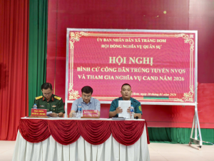 Xã Trảng Bom:  Bình cử công dân trúng tuyển nghĩa vụ quân sự và tham gia nghĩa vụ công an nhân dân năm 2026