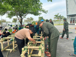 Rộn ràng khí thế chuẩn bị hội trại tòng quân Xã Trảng Bom năm 2026