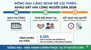 ĐỒNG NAI TRIỂN KHAI KHẢO SÁT MỨC ĐỘ HÀI LÒNG CỦA NGƯỜI DÂN, TỔ CHỨC NĂM 2026