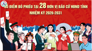 Số điểm bỏ phiếu tại 28 đơn vị bầu cử HĐND tỉnh nhiệm kỳ 2026-2031