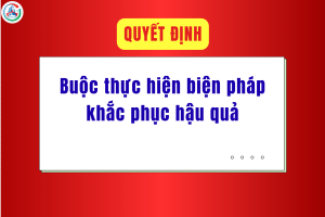 Quyết định buộc thực hiện biện pháp khắc phục hậu quả