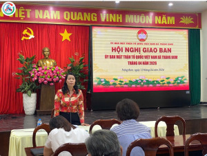 HỘI NGHỊ GIAO BAN ỦY BAN MTTQ VIỆT NAM XÃ TRẢNG BOM THÁNG 4...