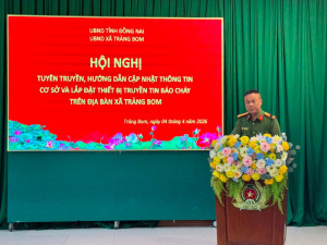 Công an xã Trảng Bom đẩy mạnh tuyên truyền và hướng dẫn lắp đặt thiết bị truyền tin báo cháy kết nối Cơ sở dữ liệu Quốc gia