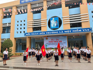 LIÊN ĐỘI TRƯỜNG TIỂU HỌC CAO BÁ QUÁT TỔ CHỨC HỘI THI NGHI THỨC ĐỘI