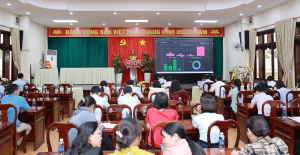 Phường Trảng Bom tổ chức tập huấn hướng dẫn khai thác, sử dụng các hệ thống IOC và LRIS