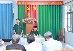 TỔ CHỨC CUỘC HỌP BAN VẬN ĐỘNG, TẬP HỢP THÀNH LẬP CÂU LẠC BỘ CỰU QUÂN NHÂN PHƯỜNG TRẢNG BOM