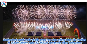 Chương trình nghệ thuật và bắn pháo hoa chào mừng thành lập Phường Trảng Bom