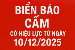 Thông báo về hiệu lực của các biển báo giao thông, biển cấm...