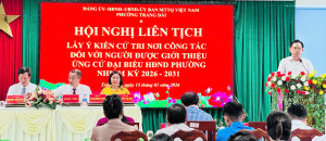 UBND phường Trảng Dài tổ chức hội nghị lấy ý kiến cử tri đối với người ứng cử đại biểu HĐND phường nhiệm kỳ 2026 - 2031