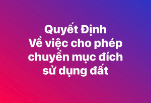 QĐ chuyển mục đích sử dụng đất