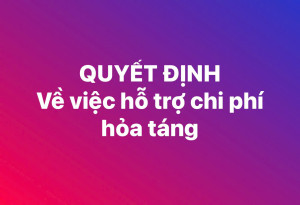 QĐ Hỗ trợ chi phí hoả táng