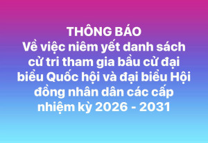 UBND phường Trảng Dài niêm yết danh sách cử tri tham gia bầu cử đại biểu Quốc hội và đại biểu Hội đồng nhân dân các cấp nhiệm kỳ 2026 - 2031