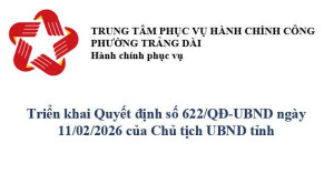 Triển khai Quyết định số 622/QĐ-UBND ngày 11/02/2026 của Chủ tịch UBND tỉnh