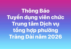 Thông Báo tuyển dụng viên chức Trung tâm Dịch vụ tổng hợp...