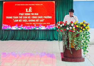 UBND phường Trảng Dài tổ chức Lễ phát động phong trào thi đua “Làm hết việc, không hết giờ” trên địa bàn phường Trảng Dài năm 2026