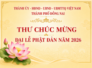 THƯ CHÚC MỪNG ĐẠI LỄ PHẬT ĐẢN NĂM 2026 - PHẬT LỊCH 2570