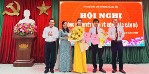 UBND phường Trảng Dài tổ chức Lễ công bố Quyết định về công tác cán bộ