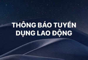 THÔNG BÁO TUYỂN DỤNG LAO ĐỘNG