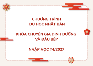 Chương trình du học Nhật Bản khóa chuyên gia dinh dưỡng và đầu bếp