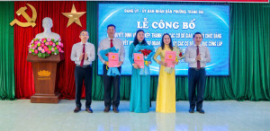 Trảng Dài công bố quyết định sắp xếp các cơ sở giáo dục và công tác cán bộ