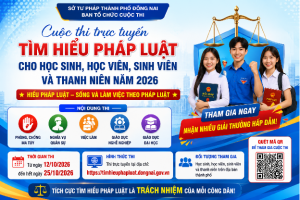 CUỘC THI TRỰC TUYẾN TÌM HIỂU PHÁP LUẬT CHO HỌC SINH, SINH VIÊN VÀ THANH NIÊN NĂM 2026