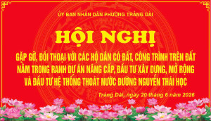 Toàn cảnh Hội Nghị gặp gỡ, đối thoại với các hộ dân có đất, công trình trên đất nằm trong dự án nâng cấp, đầu tư xây dựng, mở rộng và đầu tư hệ thống thoát nước đường Nguyễn Thái Học